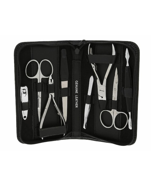 Set pedicure manual Three Seven de acero inoxidable con 8 piezas