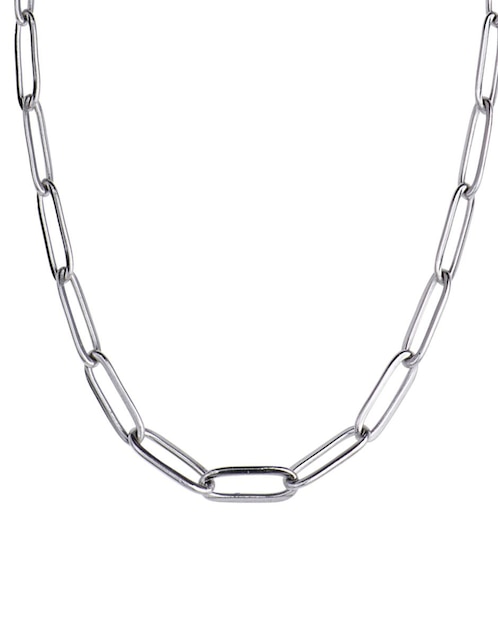 Cadena Luckman de acero inoxidable en baño de oro 18 k para hombre