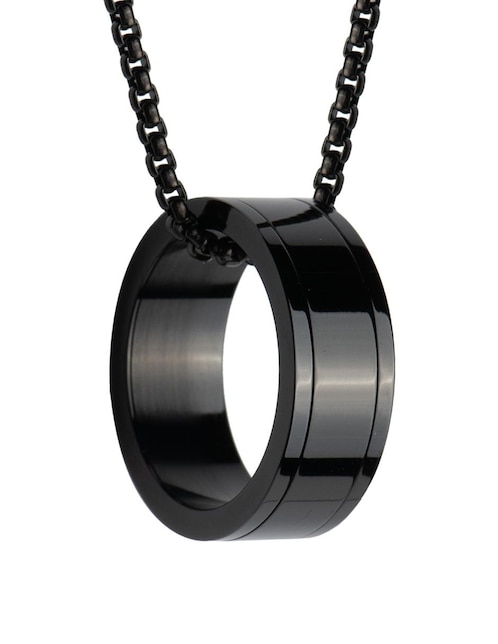 S.Oliver 2027437 - Collar De Acero Inoxidable Para Hombre, 47 + 3 Cm, Color Negro, Viene En Caja De Regalo De Joyería, Edelstahl, Acero Inoxidable, Sin Gema