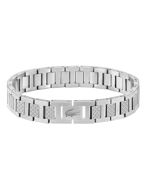 Pulsera Lacoste de acero inoxidable Metropole con acabado brillante