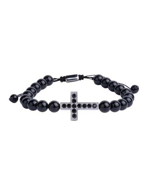 Pulsera luckman "de" acero inoxidable joyería luckman "con acabado" brillante