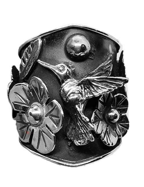 Anillo de colibrí Vadalú Plata Animales P 925 de plata brillante