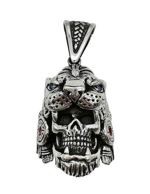 Dije de cráneo Vadalú Plata prehispanico de plata P 925