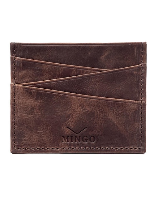 Tarjetero Mingo de cuero para hombre