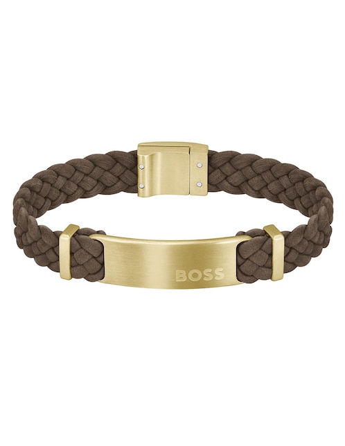 Pulsera HUGO BOSS de piel con acabado mate