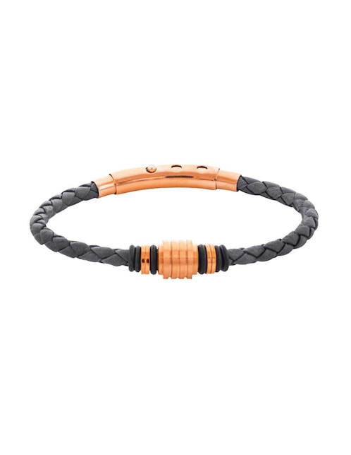 Pulsera kpenko "de" piel 14 k bullet "con acabado" baño oro rosa