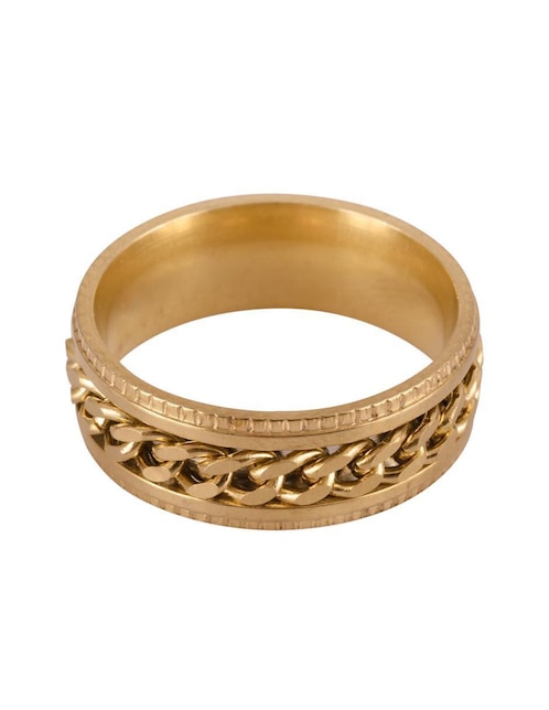 Anillo con acabado baño de oro 1