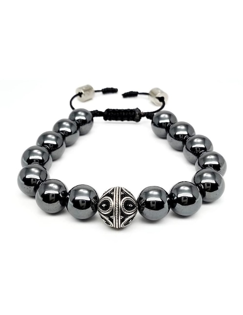 Pulsera caos de plata P 925 Bloodstone con acabado brillante