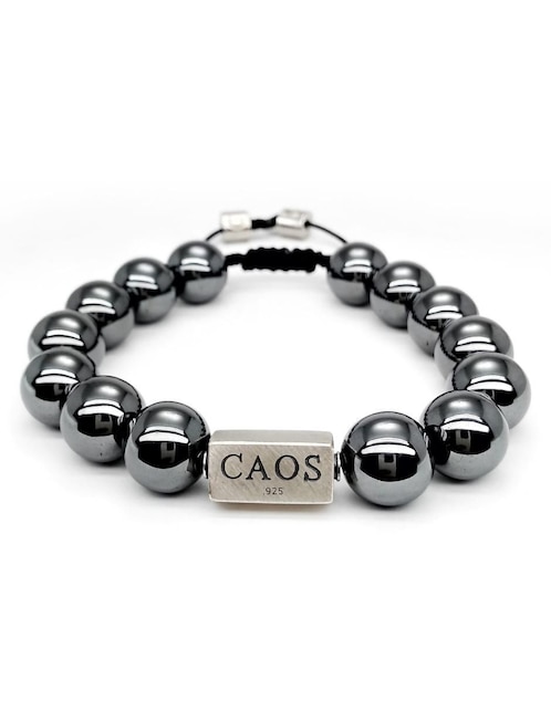 Pulsera caos de plata P 925 Bloodstone con acabado brillante