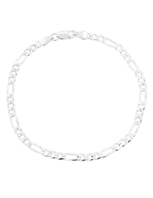 Pulsera Boscaini de plata P 925 Italiana con acabado baño rodio