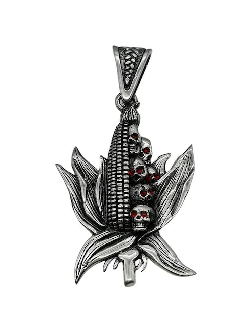 Dije Vadalú Plata maíz con cráneos de plata P 925