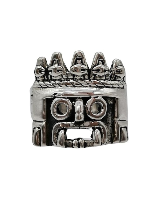 Anillo rectangular Vadalú Plata Tlaloc Sencillo P 925 de plata pulido