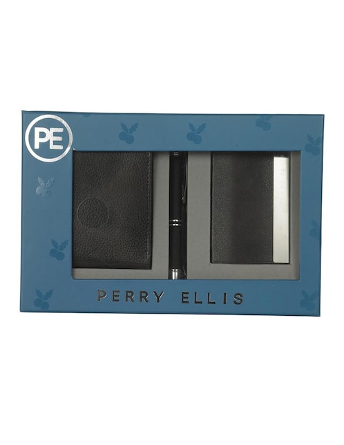 Set regalo cartera Perry Ellis navideño L49-9045-0