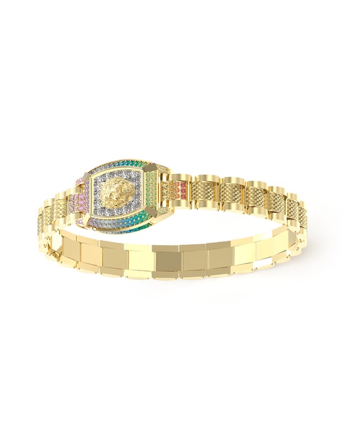 GUESS Brazalete Guess Lion King con acabado pulido