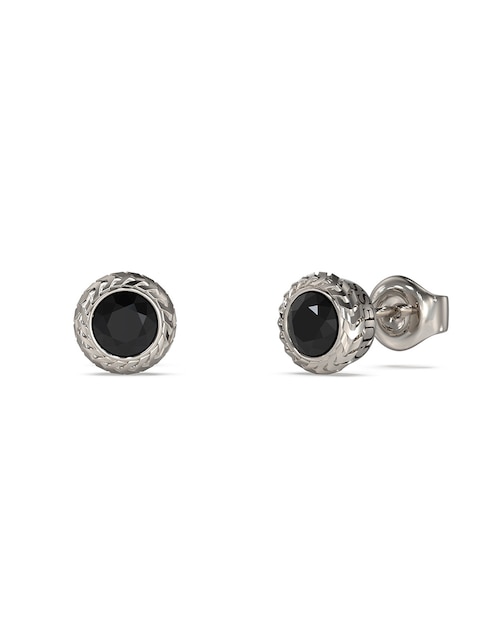 Aretes redondos Guess con acabado brillante zirconia