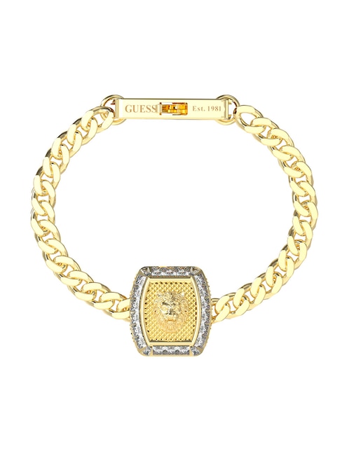 Brazalete Guess con zirconia Lion King con acabado pulido
