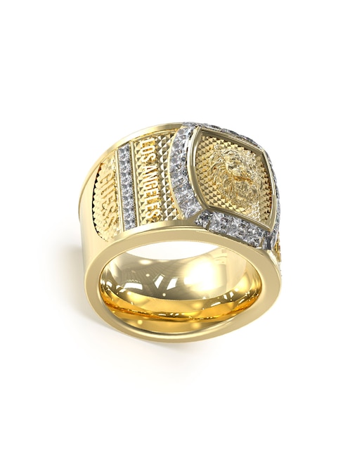 Anillo Guess Lion King Leones zirconia brillante