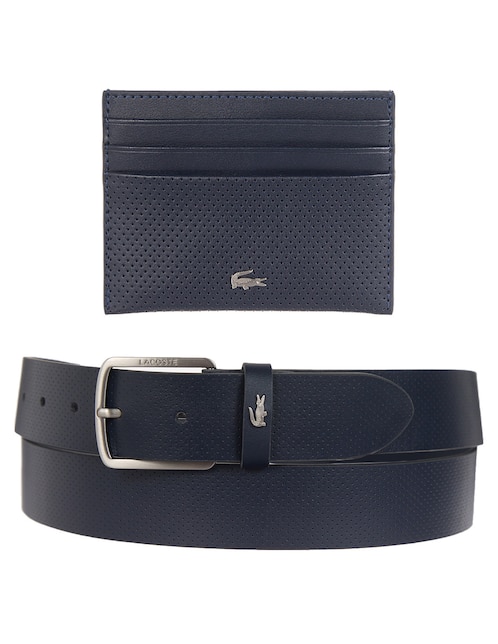 Set cinturón de piel bovino para hombre
