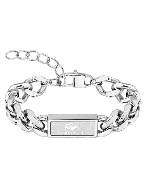Brazalete Lacoste Backhand con acabado brillante