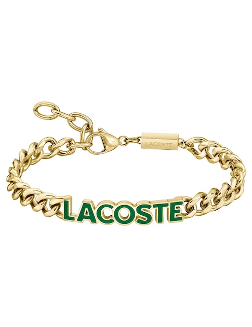 LACOSTE Brazalete Lacoste Script con acabado brillante