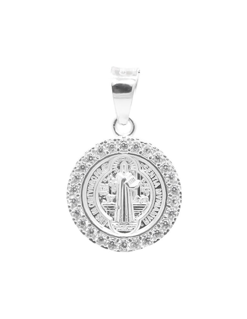 Dije redonda San Benito de plata P 925