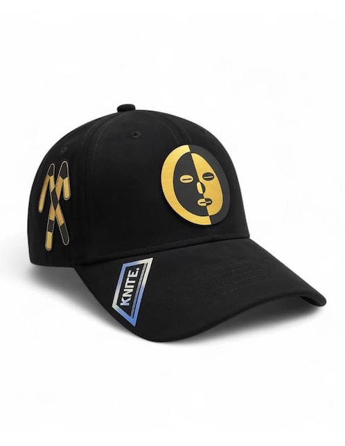 Gorra visera curva correa ajustable Knite Elegua Gold para hombre