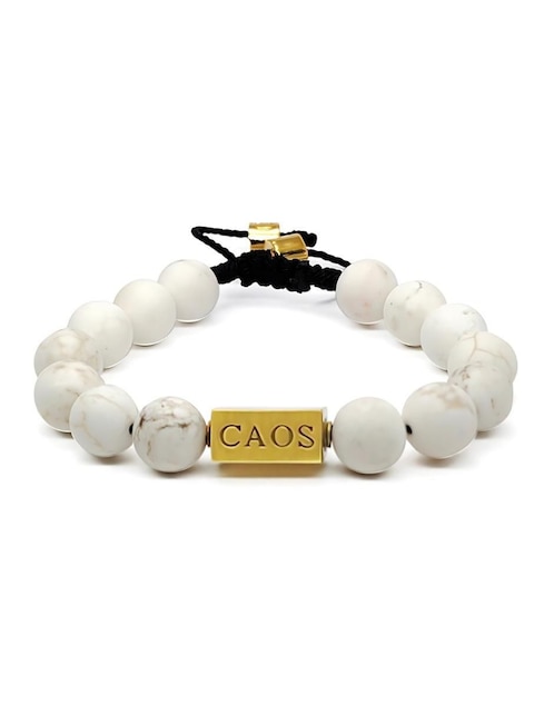 Pulsera Caos 18 k Pompeya con acabado chapa de oro