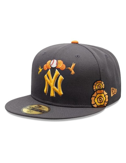Gorra visera plana cerrada para béisbol New Era dia de muertos New York Yankees para adulto