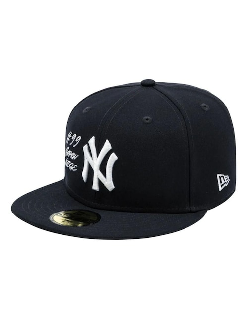 Gorra visera plana cerrada para béisbol New Era Mlb Script New York Yankees para adulto
