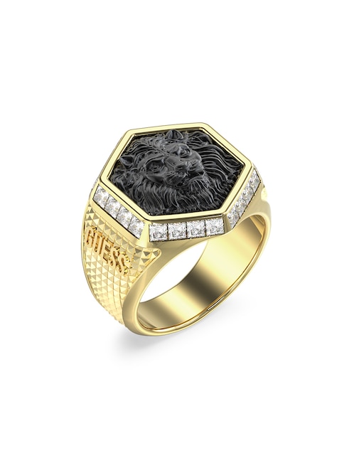 Anillo de león Guess Lion King pulido