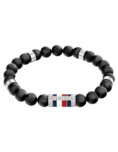 Pulsera Tommy Hilfiger con ónix Beads acabado brillante