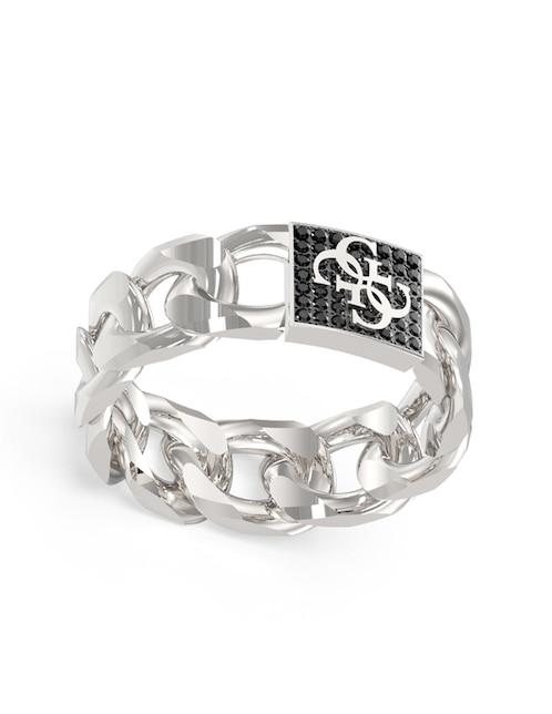 Anillo de cadena Guess 4G Frontiers brillante