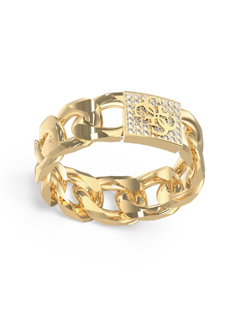 Anillo de cadena Guess 4G Frontiers brillante