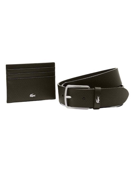 Kit Lacoste cartera y cinturón