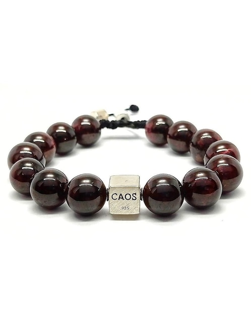 Pulsera Caos de plata Dante con acabado brillante