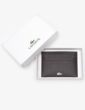 Tarjetero Lacoste de piel para hombre
