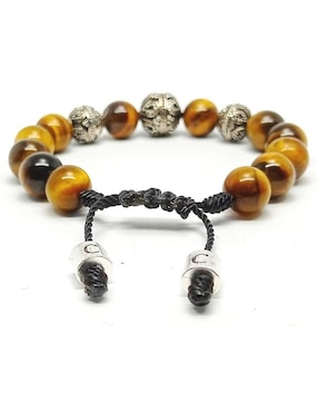Pulsera Caos de plata con acabado brillante