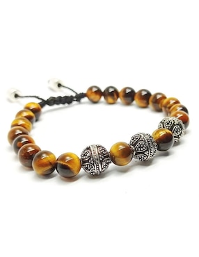 Pulsera Caos de plata con acabado brillante