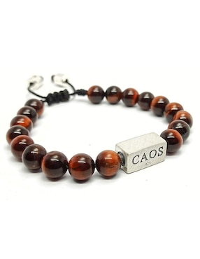 Pulsera Caos nabucco de plata con acabado brillante