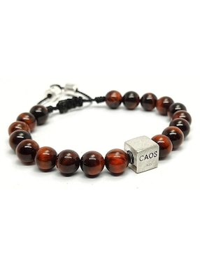 Pulsera Caos nabucco de plata con acabdo brillante