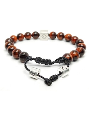 Pulsera Caos nabucco de plata con acabdo brillante
