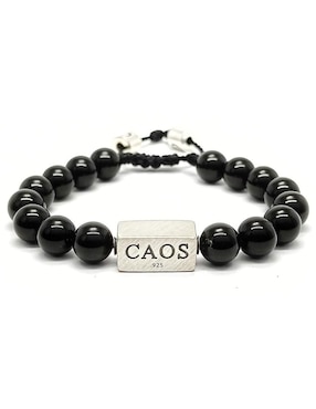 Pulsera Caos de plata acabado brillante