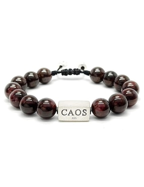 Pulsera Caos de plata acabado brillante
