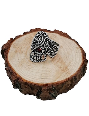Anillo de cráneo Vadalú Plata Craneos P 925 de plata pulido