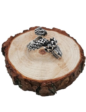 Anillo de serpiente Vadalú Plata Quetzalcóatl P 925 de plata brillante