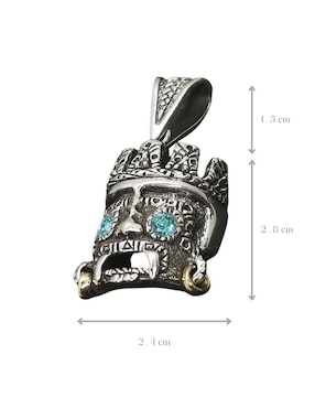 Dije de máscara Vadalú Plata méxico de plata