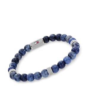 Brazalete Tommy Hilfiger Beaded Stone con acabado liso