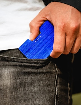 Tarjetero Fortier RFID Cepillado para hombre