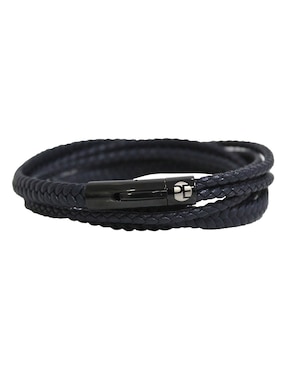 Pulsera Perry Ellis De Piel Con Acabado Mate