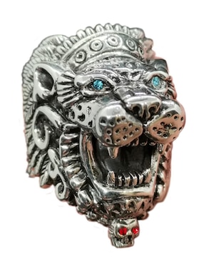 Anillo de león Vadalú Plata Animales P 925 de plata brillante